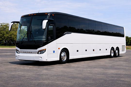 56-passenger charter bus available for charter in Albany, TX